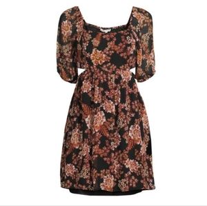 Collective Concepts Red and Black Puff Sleeve Sundress